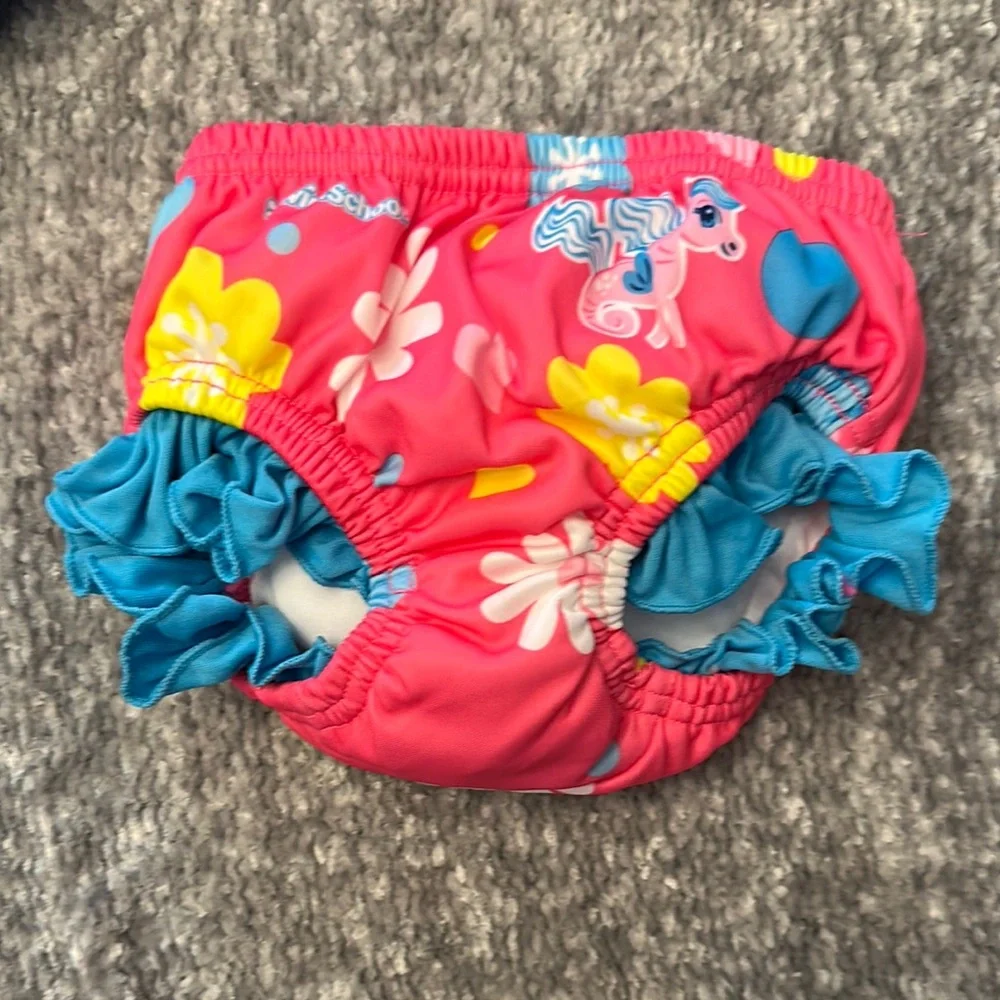 EUC Swim Diaper Set - Blue speedo, Pink aqua leisure and black adjustable 12mo
